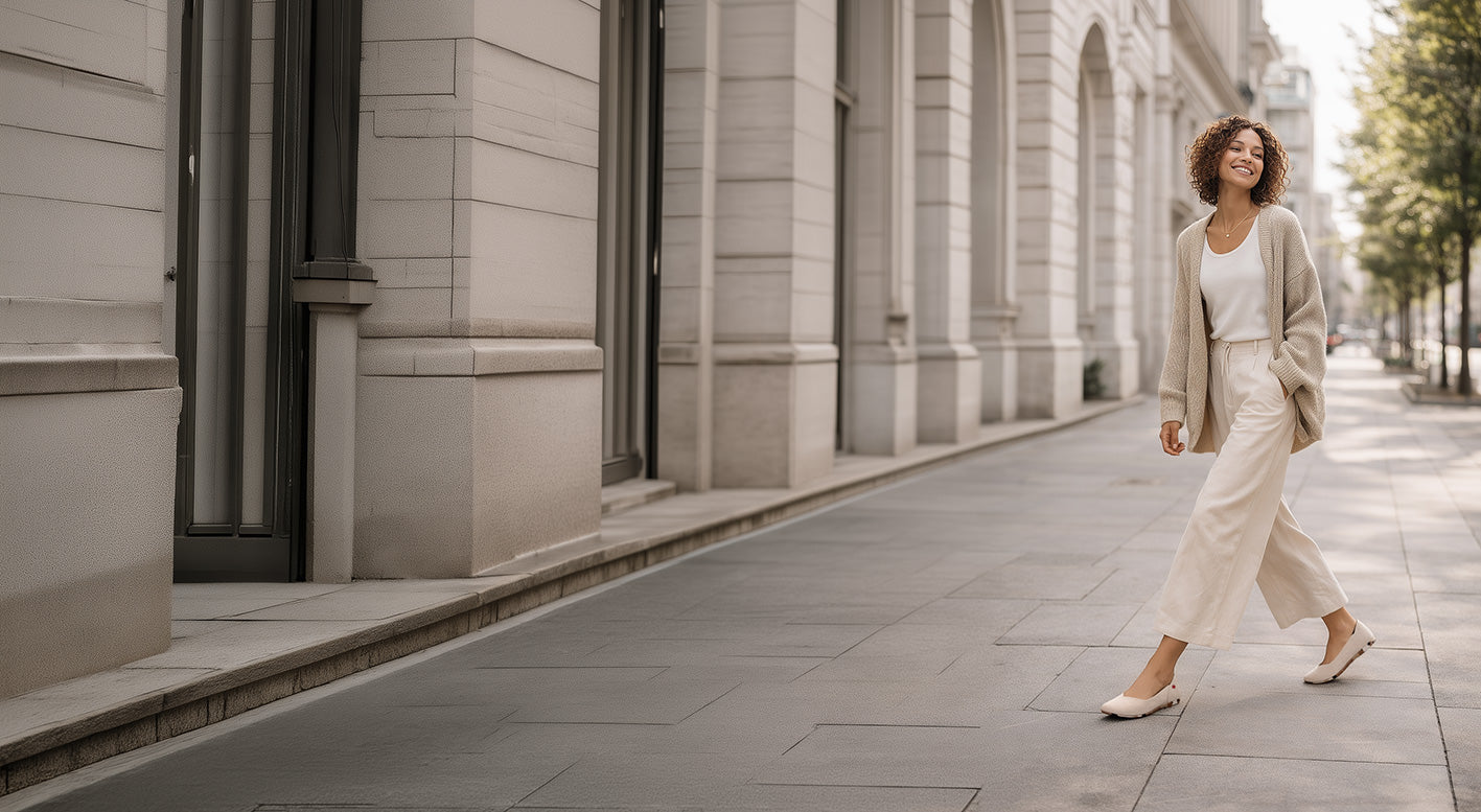 Eleganter Komfort für deine Damenschuhe aus feinem Strick aus TENCEL™ Lyocellfasern.